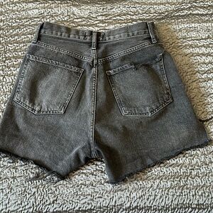 Agolde Black Washed Denim Jean Shorts